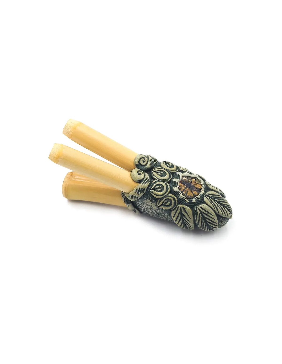 Kuripe en bambou – Double Barrel – tubes et tranche de liane, seconde vue