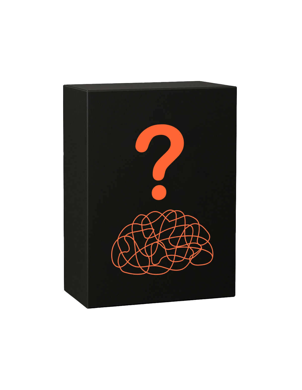 Truffes magiques mystère – cadeau Mycotrop – boîte noire avec point d’interrogation