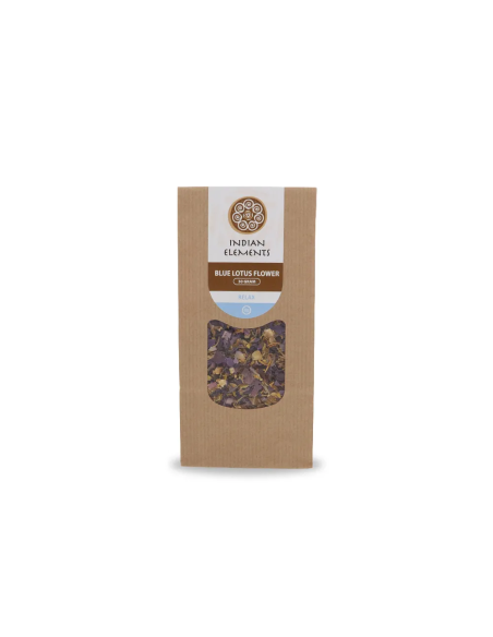Fleur de lotus bleu – Indian Elements – sac kraft à fenêtre