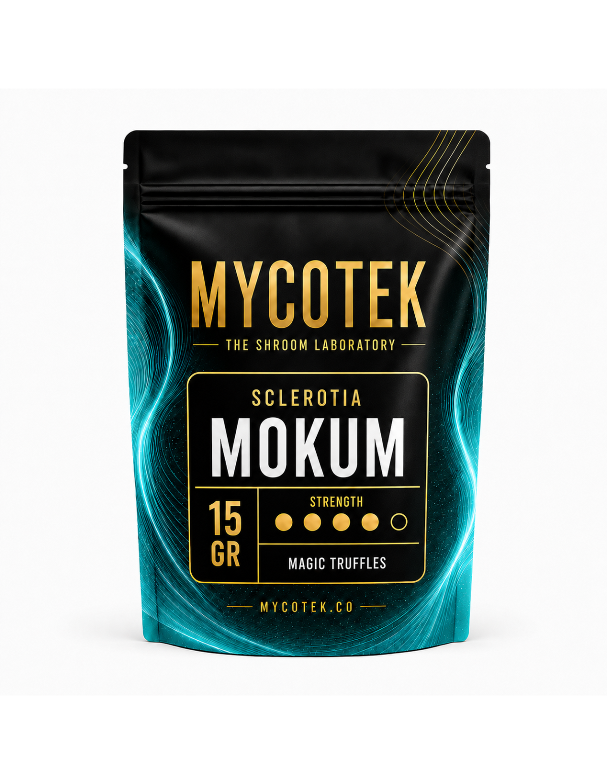 Truffes magiques Psilocybe Mokum – Mycotek – sachet de 15 g, vue de face