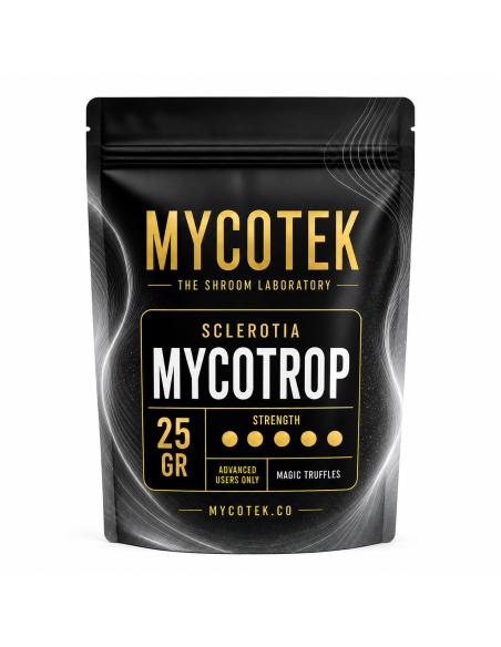 Truffes magiques Psilocybe Mycotrop – Mycotek – sachet de 25 g, face avant