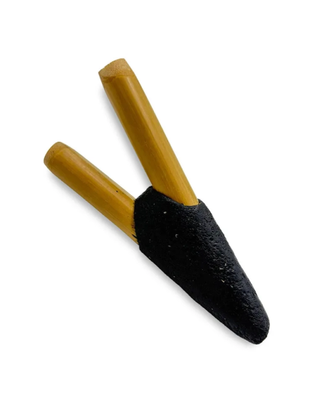 Kuripe en bambou – Simple Black – jonction noire, autre vue