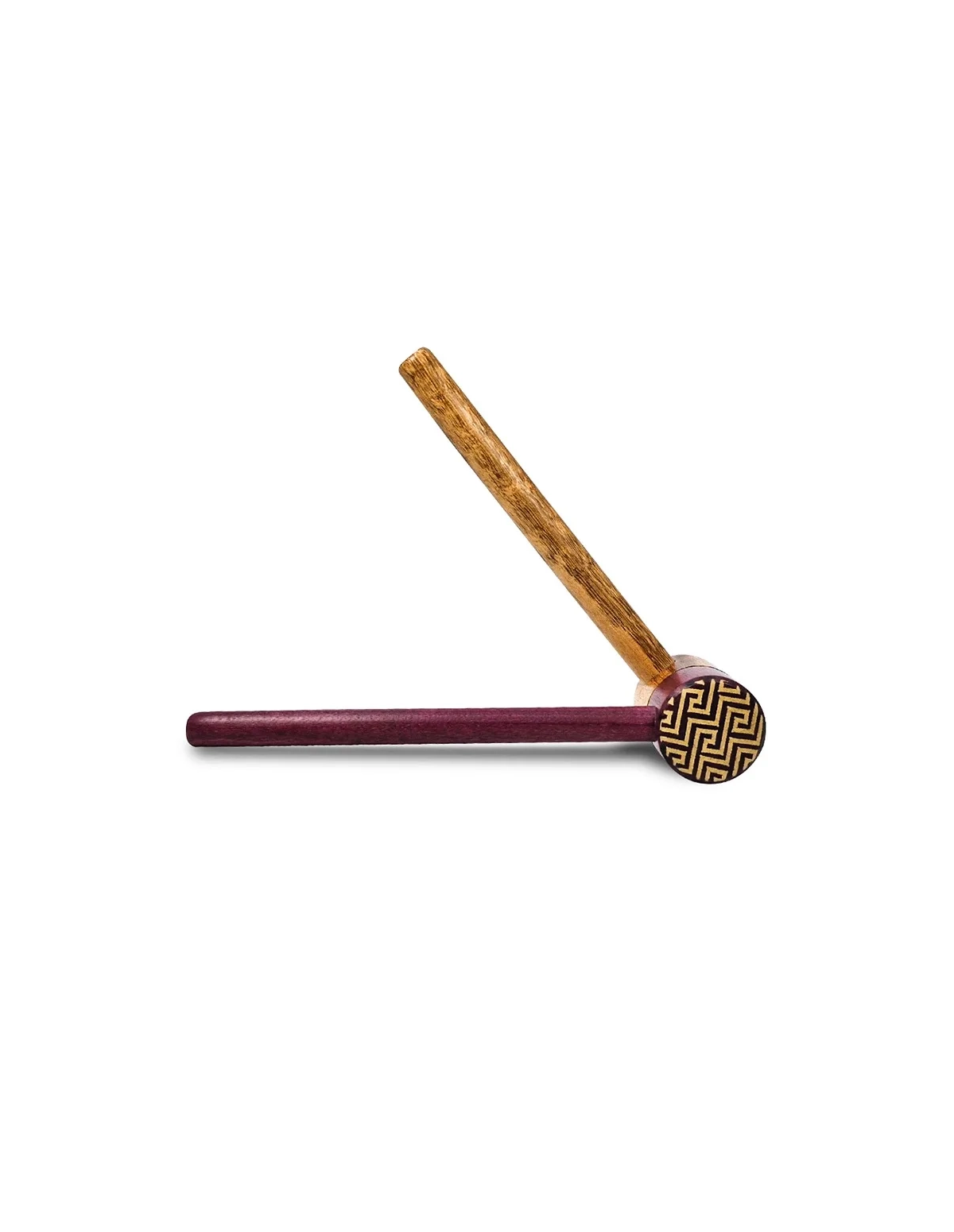 Kuripe réglable – Kenê – tubes violet et bois clair, articulation ronde incrustée