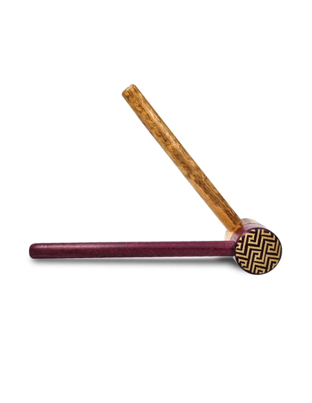Kuripe réglable – Kenê – tubes violet et bois clair, articulation ronde incrustée