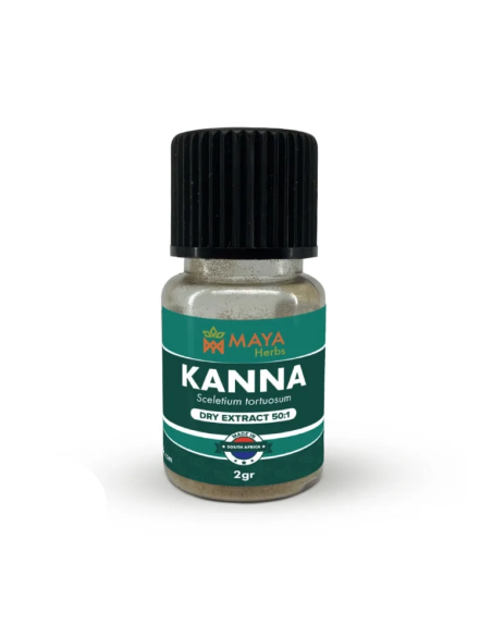 Extrait sec de kanna 50:1 (Sceletium tortuosum) – pot en verre de 2 g
