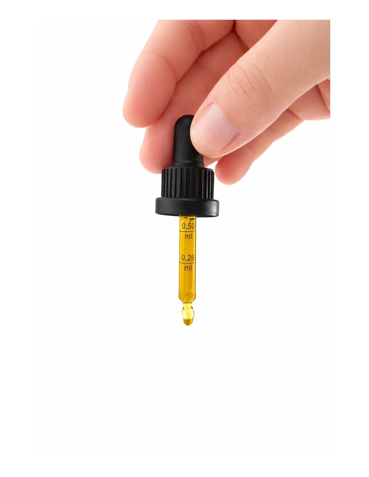 Huile de CBD 3 % – Mycotek, 10 ml – pipette compte-gouttes en gros plan