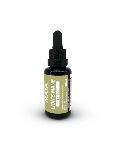 Extrait de crinière de lion (Hericium erinaceus), 30 ml – Maya – flacon