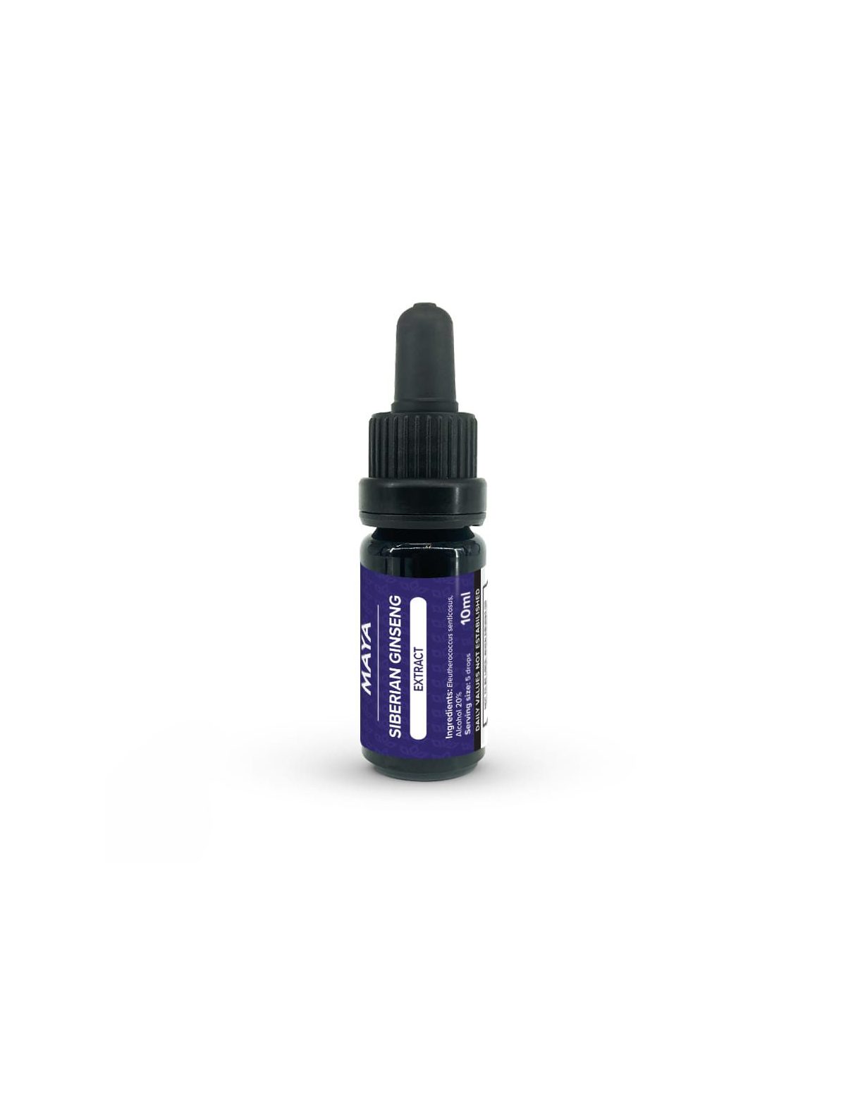 Extrait de ginseng sibérien (Eleutherococcus senticosus) – 10 ml – flacon et son étiquette