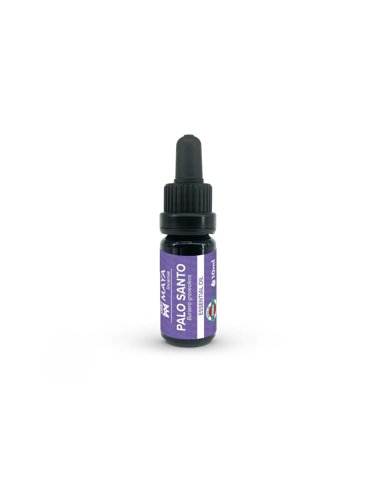 Huile essentielle de palo santo (Bursera graveolens) – Pérou – flacon compte-gouttes à étiquette violette