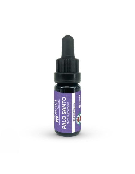 Huile essentielle de palo santo (Bursera graveolens) – Pérou – flacon compte-gouttes à étiquette violette