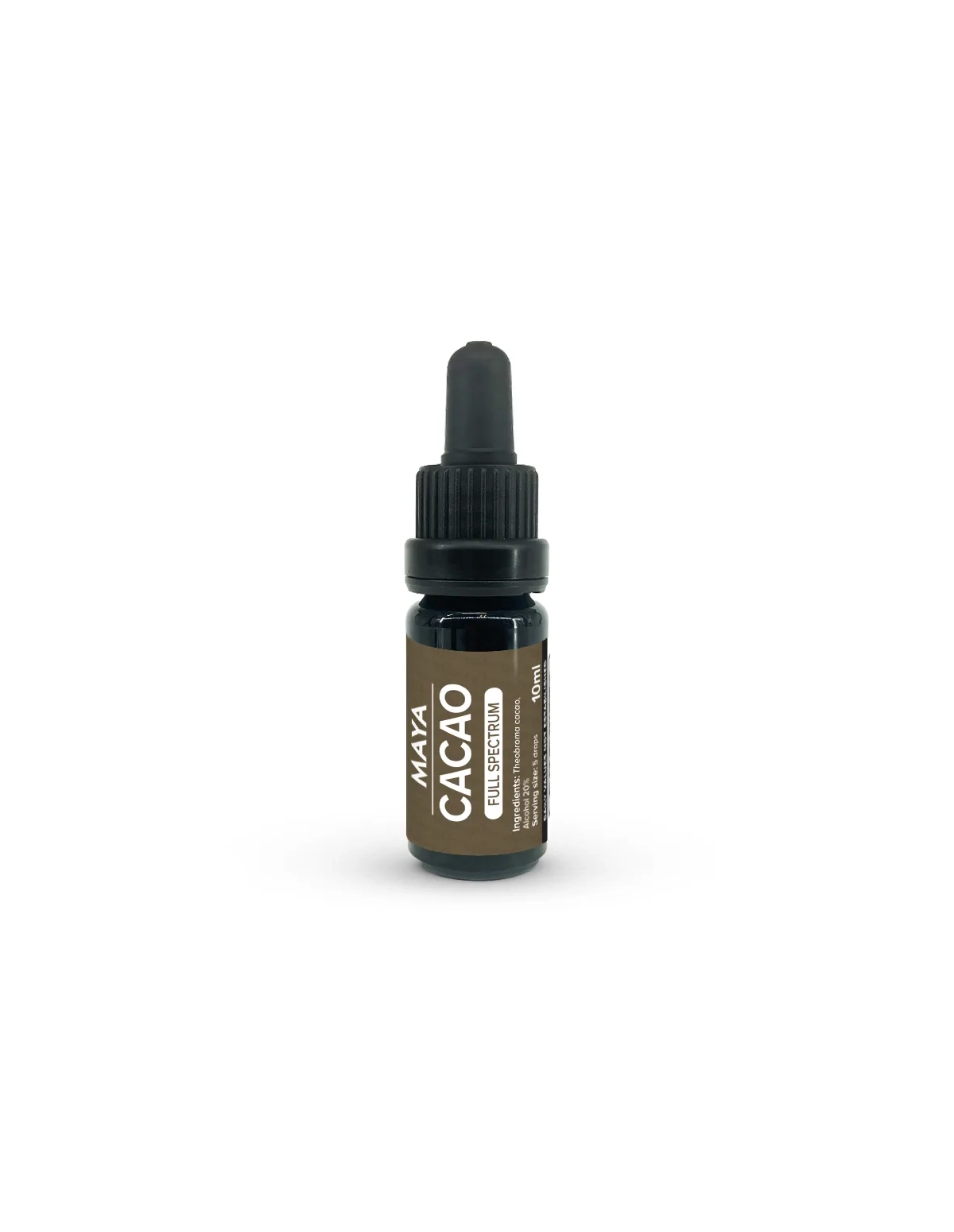 Extrait de cacao (Theobroma cacao) de Colombie – 10 ml – flacon et son étiquette