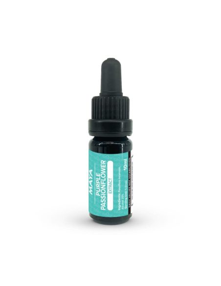 Extrait de passiflore violette (Passiflora incarnata), 10 ml – Maya – flacon compte-gouttes et étiquette