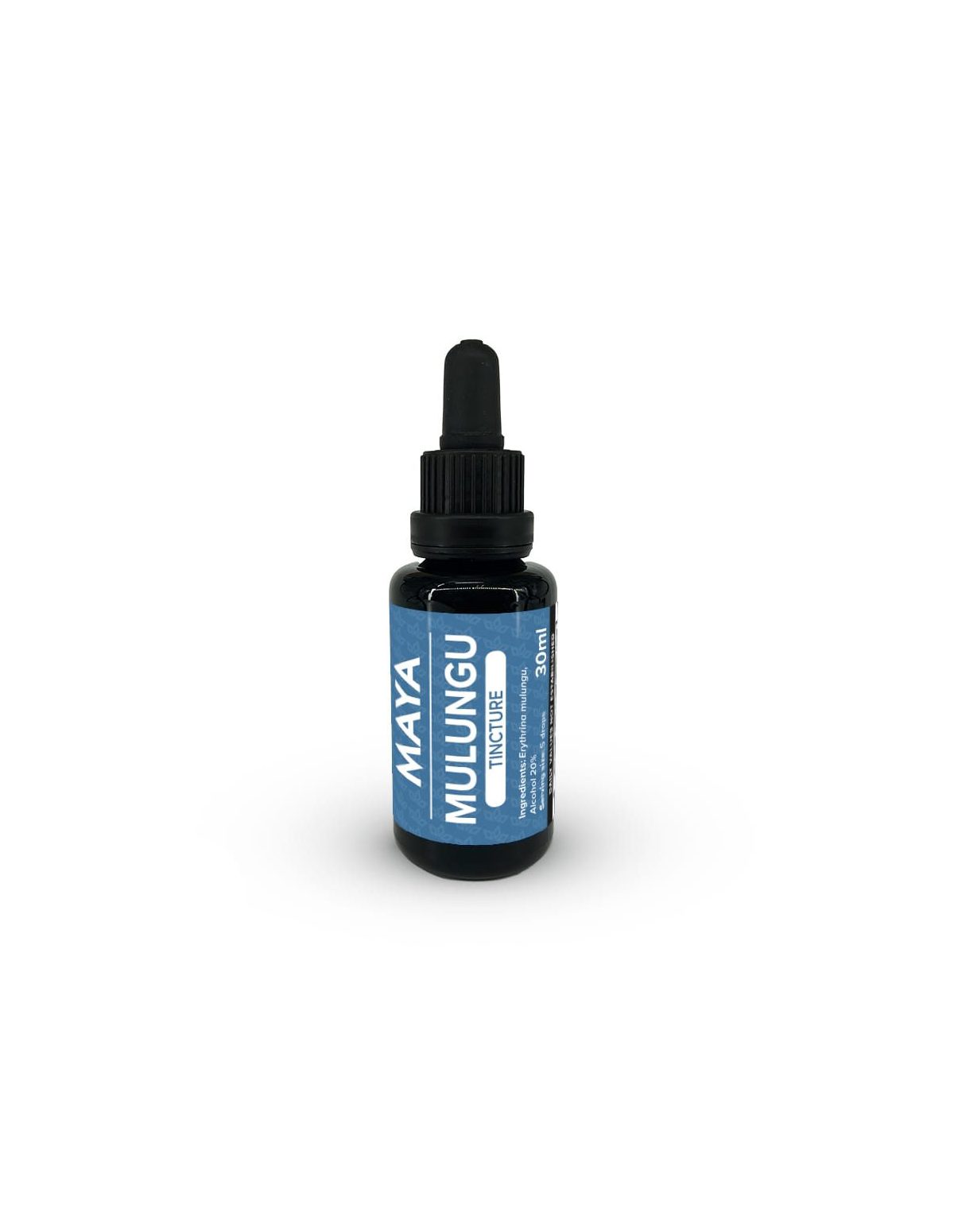 Teinture de mulungu 1:1 (Erythrina mulungu) – 30 ml – flacon compte-gouttes et son étiquette