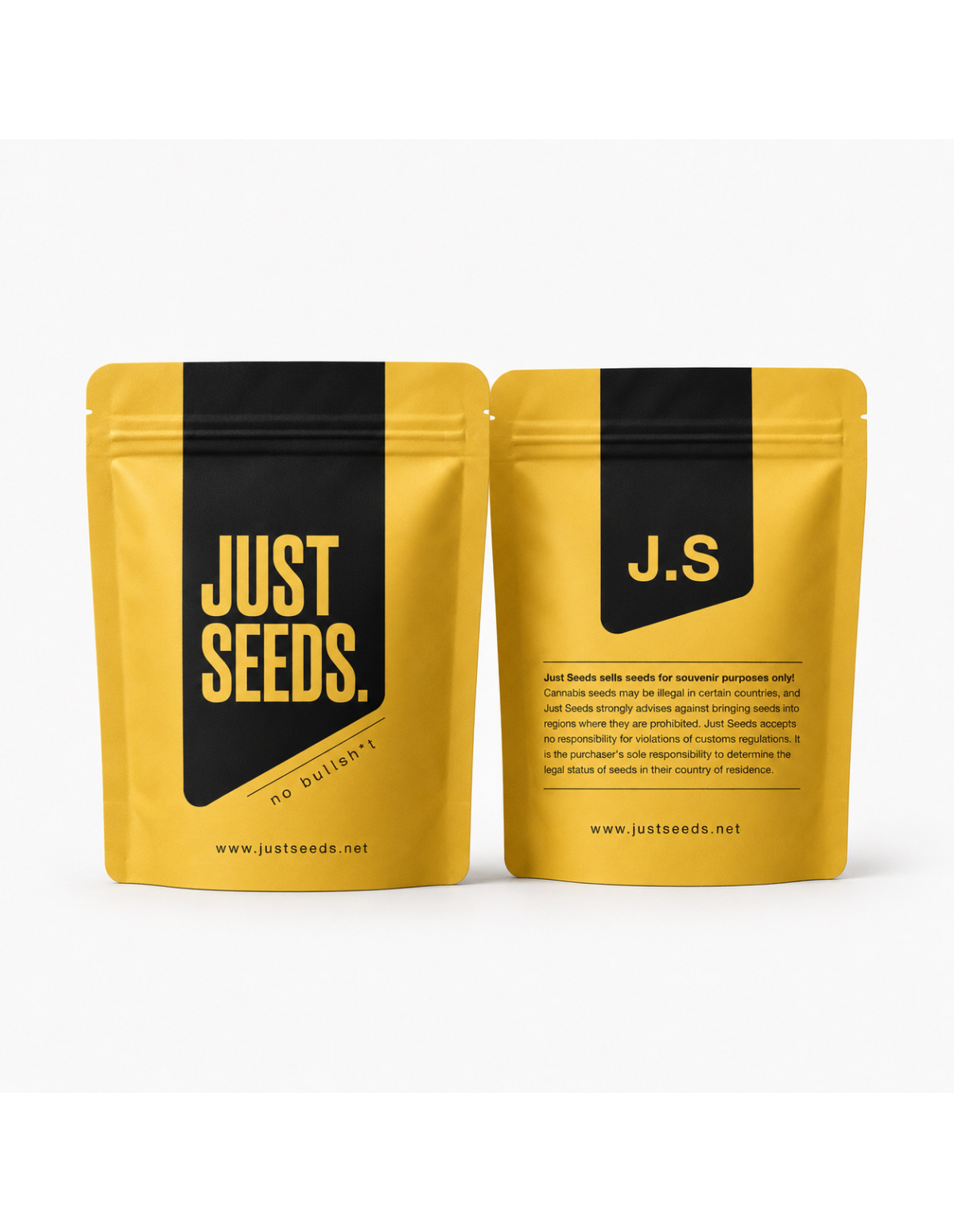 Graines White Widow Auto – Just Seeds – sachet Just Seeds, recto et verso