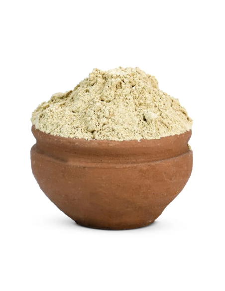Maca – Lepidium meyenii – poudre de racine, vue de détail