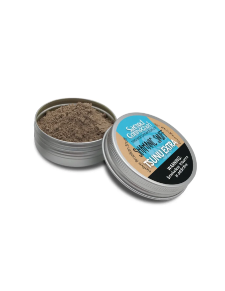 Cadeau – rapé, 10 g – boîte à vis ouverte avec la poudre