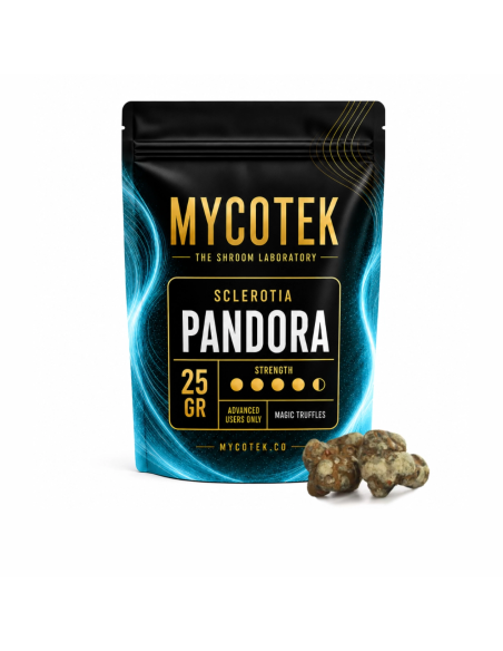 Truffes magiques Psilocybe Pandora – Mycotek – sachet de 25 g et truffes en vrac
