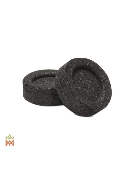 Disques de charbon Three Kings 33 mm – deux disques noirs à légère cuvette, vue rapprochée