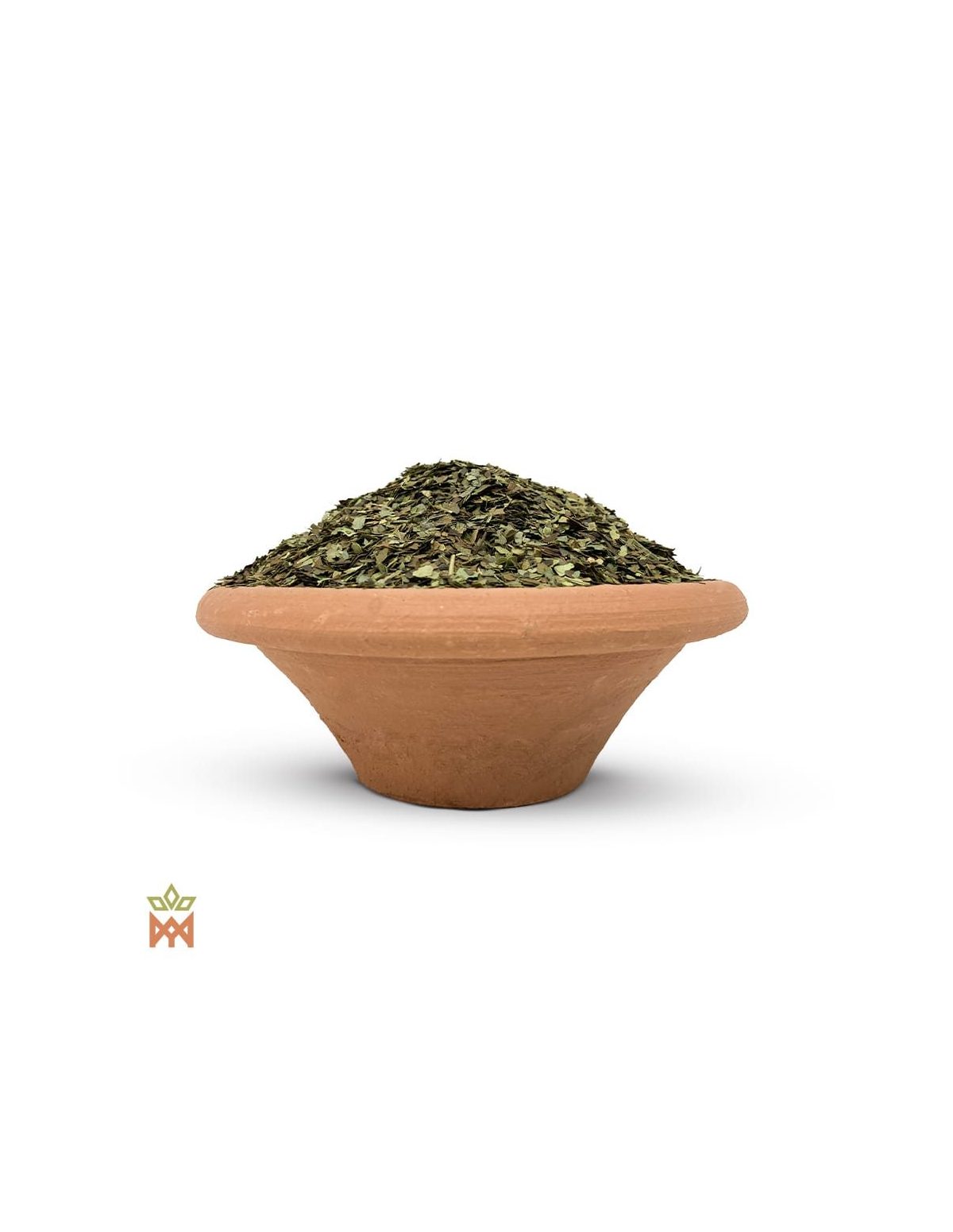 Guayusa d’Équateur (Ilex guayusa) – feuilles finement coupées dans un bol évasé en terre cuite