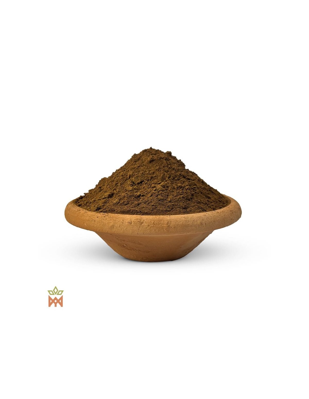 Mapacho Sabiá du Brésil – Poudre fine de feuille, Nicotiana rustica – poudre fine dans une coupelle en terre cuite