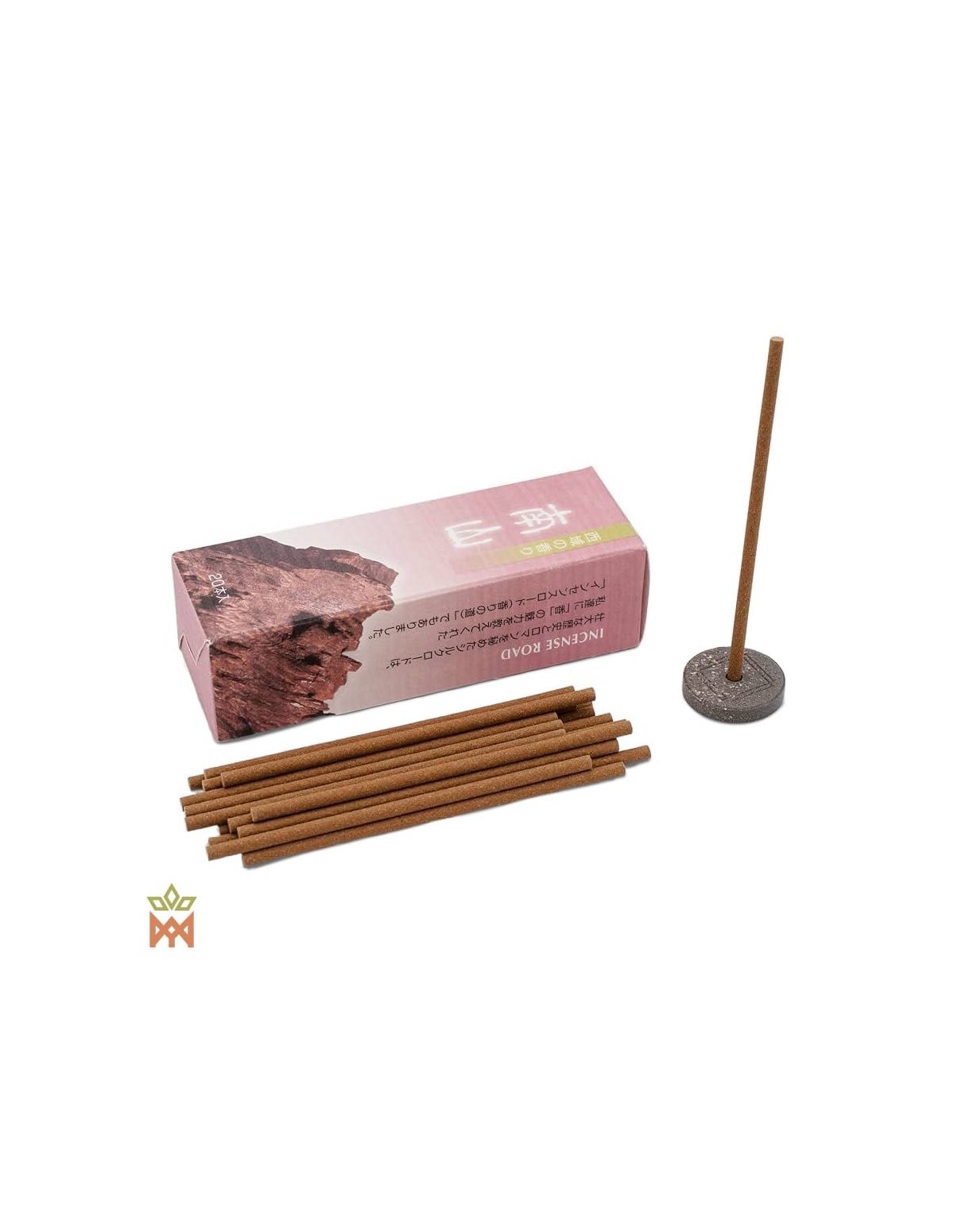 Encens Shoyeido Incense Road – Bâtons Nanshu, Nanto ou Nanzan – boîte Nanzan, bâtons et un bâton sur un support rond