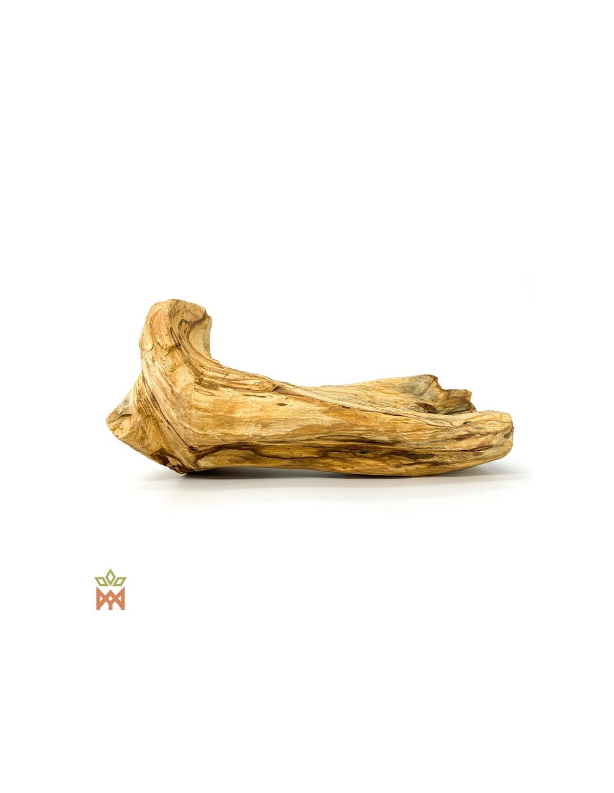 Palo santo du Pérou – Bûches de bois, Bursera graveolens – bûche irrégulière et ramifiée, vue de côté