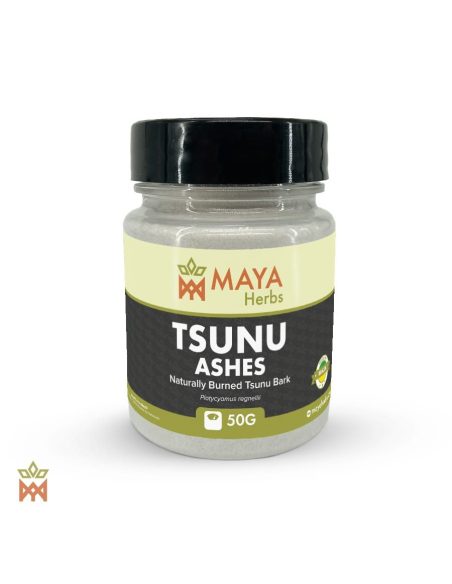 Tsunu Yawanawá du Brésil – Cendre d’écorce, Platycyamus regnellii – pot étiqueté, vue de face
