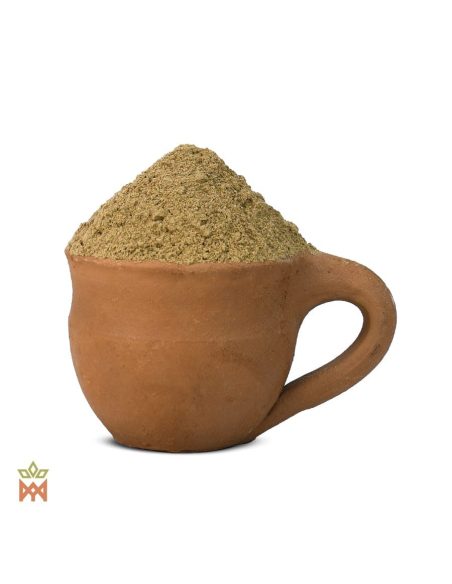 Fuerza Natura – poudre brun olive dans une tasse en terre cuite