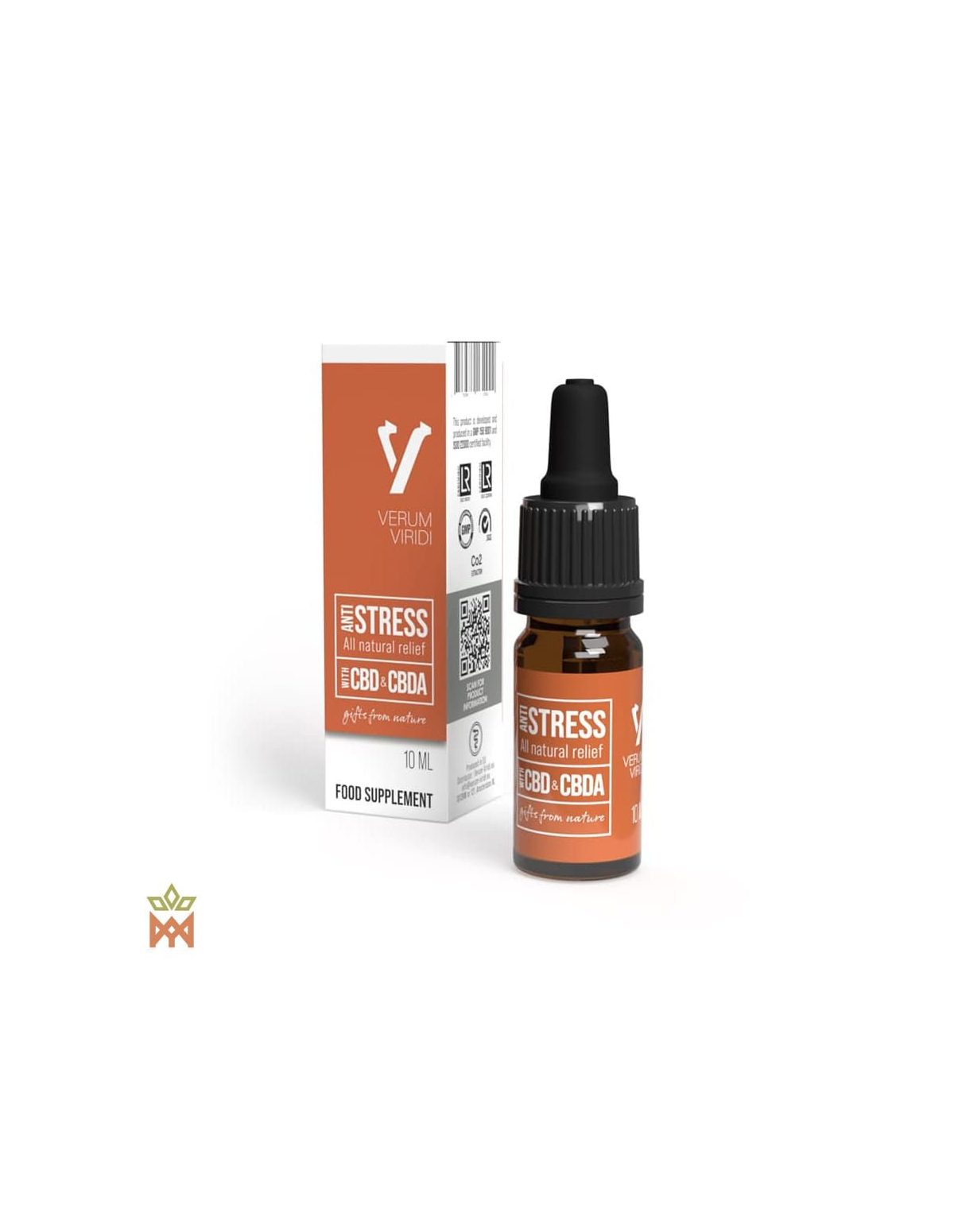 Mélange Verum Viridi à la camomille, 10 ml – étui et flacon compte-gouttes