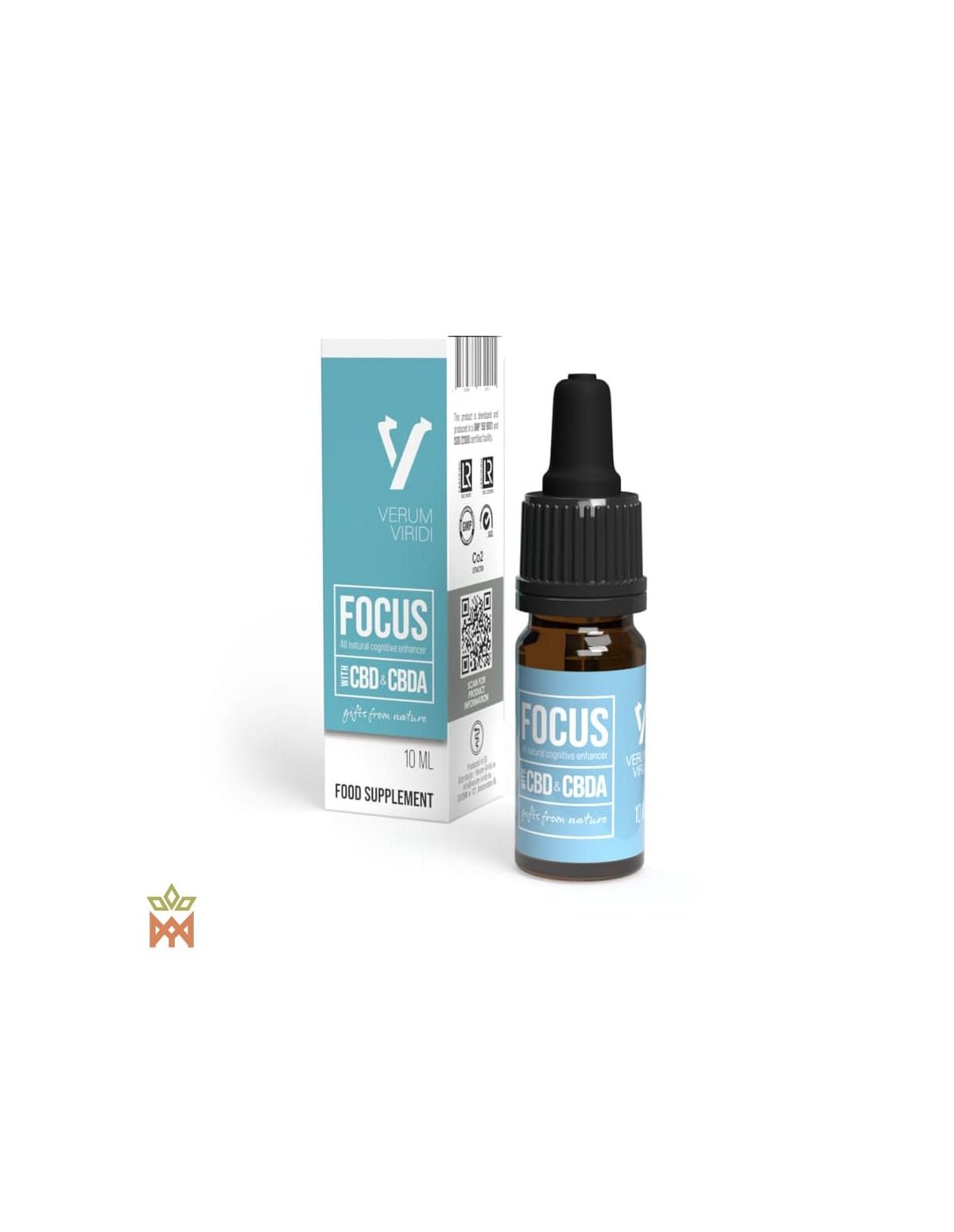 Verum Viridi Focus, 10 ml – étui et flacon compte-gouttes