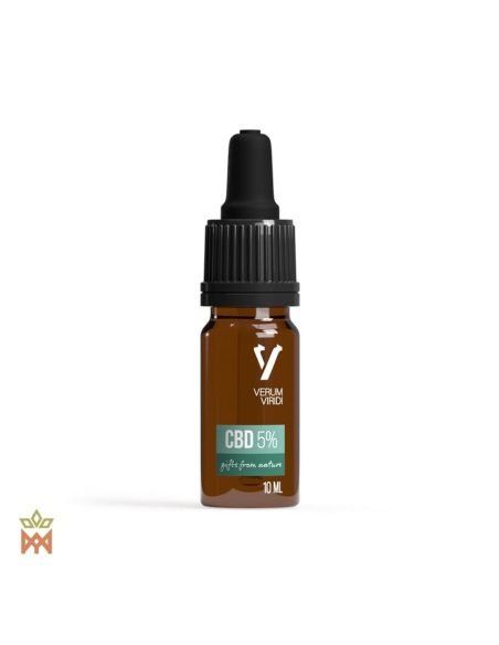Huile CBD 5 % Verum Viridi, isolat – flacon compte-gouttes de 10 ml