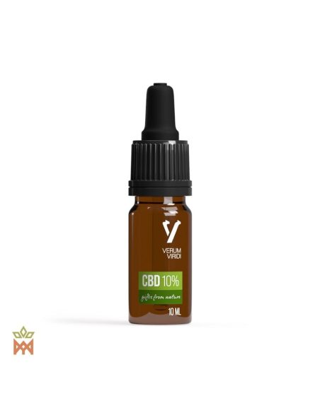 Huile CBD 10 % Verum Viridi, isolat – flacon compte-gouttes de 10 ml