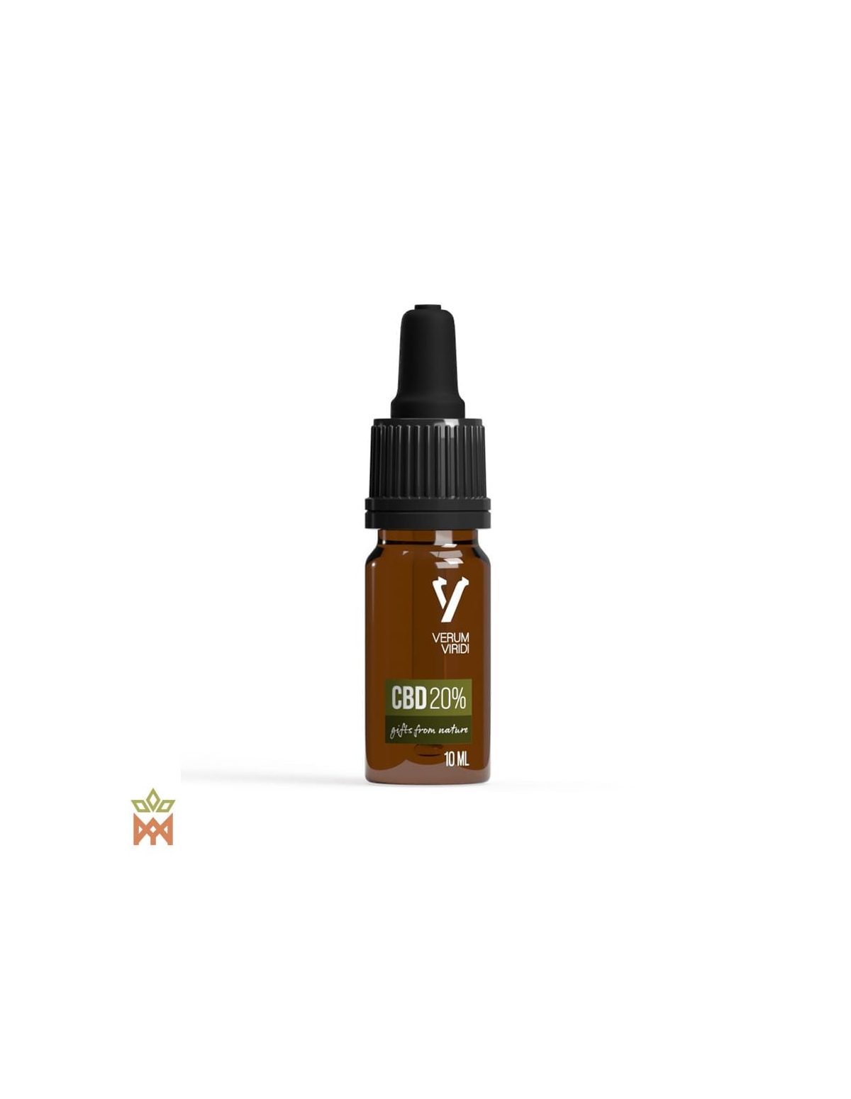 Huile isolat CBD 20 % Verum Viridi – flacon de 10 ml à compte-gouttes