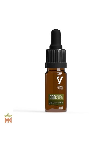 Huile isolat CBD 20 % Verum Viridi – flacon de 10 ml à compte-gouttes