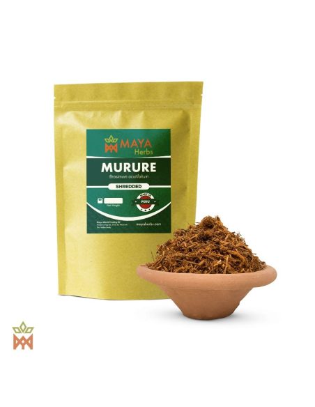 Murure du Pérou – Écorce effilochée, Brosimum acutifolium – sachet et coupelle d’écorce effilochée