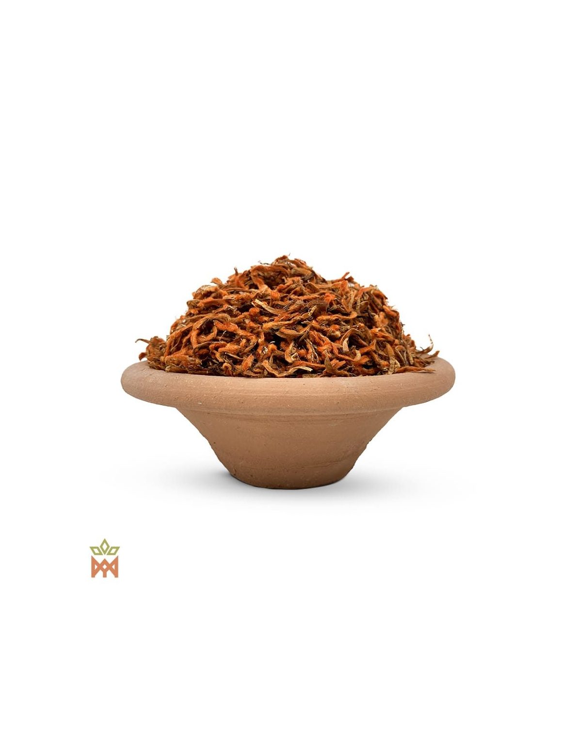 Klip dagga du Pérou – fleurs entières séchées dans un bol plat en terre cuite