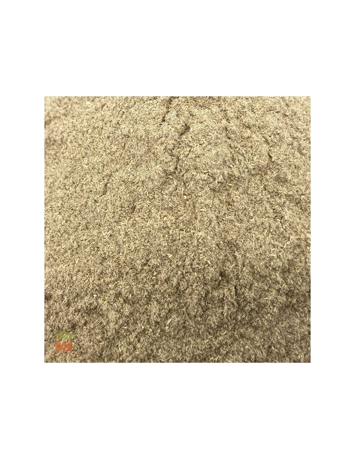 Poudre de suma du Brésil – gros plan sur la texture fibreuse
