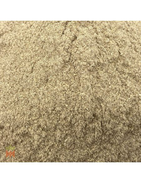 Poudre de suma du Brésil – gros plan sur la texture fibreuse