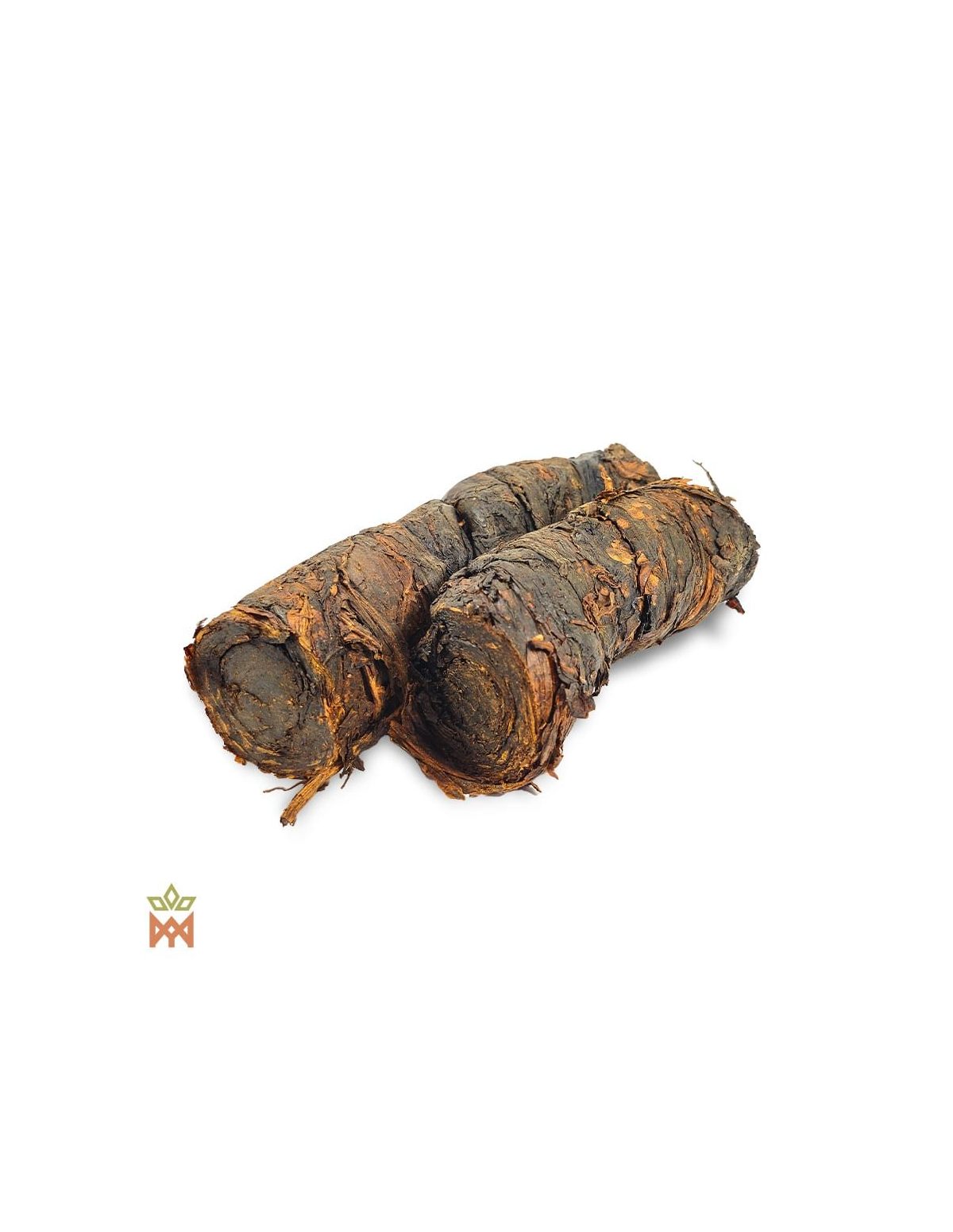 Mapacho d’Arapiraca du Brésil – Rouleau de feuilles, Nicotiana rustica – deux rouleaux côte à côte