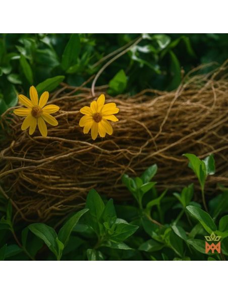 Chilcuague mexicain à la cardamome – Spray 30 ml, Heliopsis longipes – illustration de fleurs et de racines