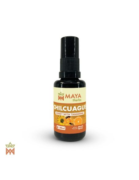 Chilcuague mexicain miel-mandarine – Spray 30 ml, Heliopsis longipes – flacon à étiquette Maya Herbs