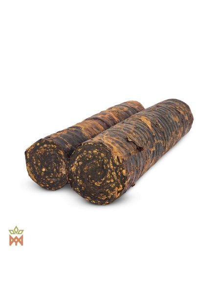 Mapacho Mói du Brésil – Rouleau de feuilles, Nicotiana rustica – deux rouleaux, vue en biais