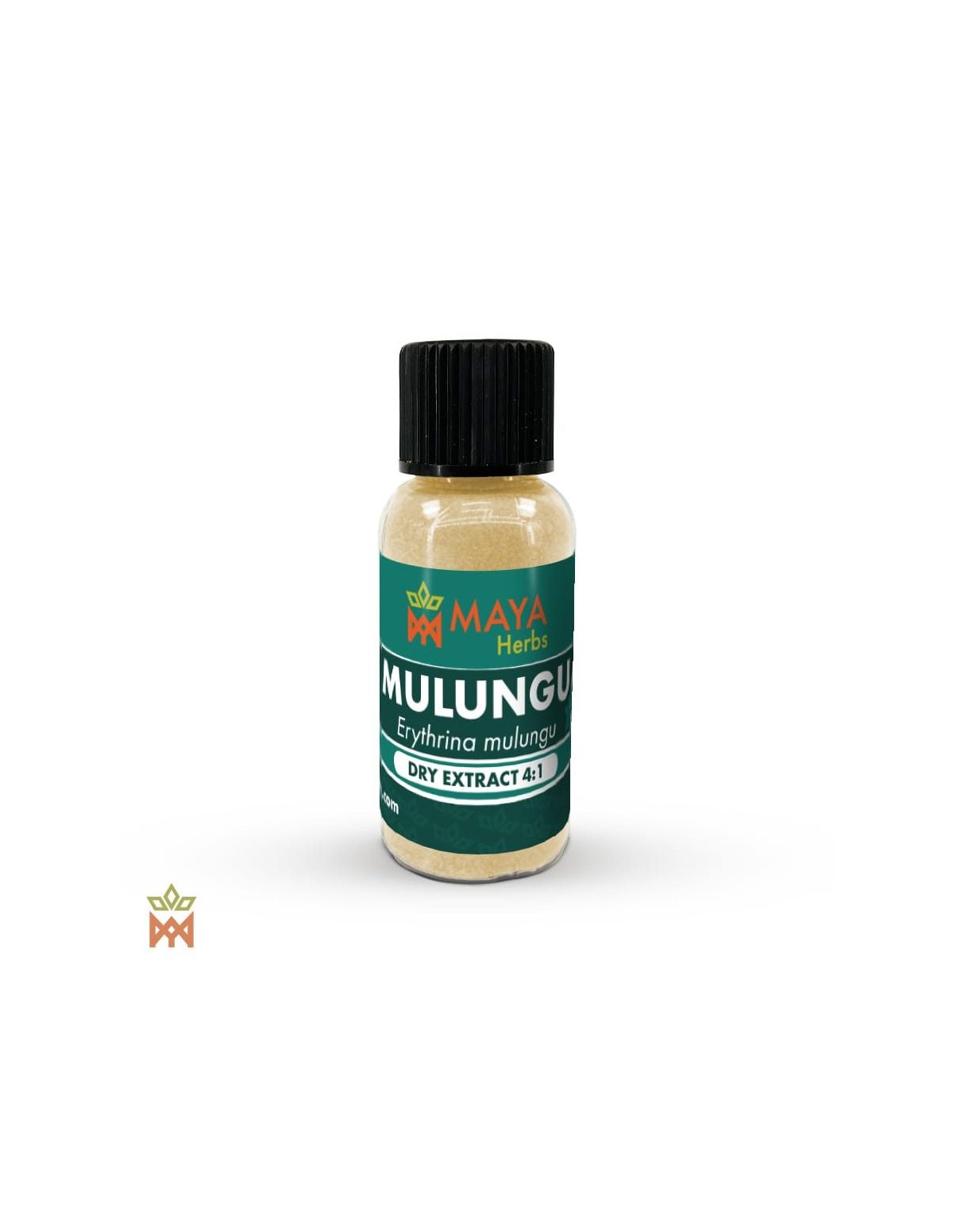 Extrait sec 4:1 d’écorce de mulungu (Erythrina mulungu) – flacon à l’étiquette Maya Herbs
