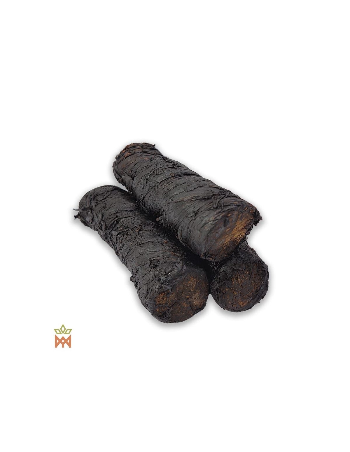 Tabac Sabiá du Brésil – Rouleau de feuilles, Nicotiana rustica – trois rouleaux sombres empilés