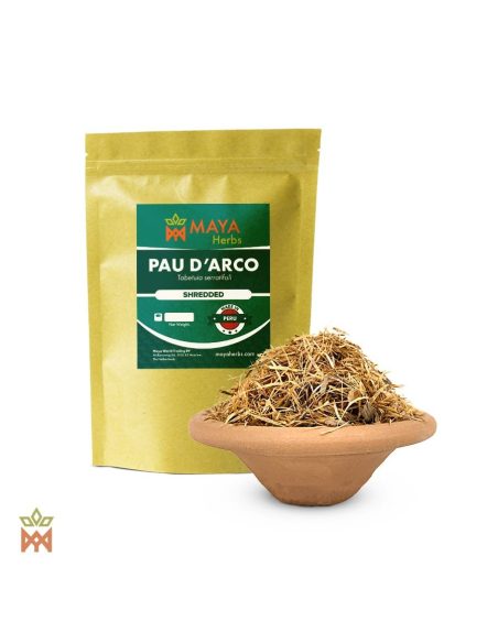 Écorce de pau d’arco du Pérou, effilochée – sachet et coupelle de filaments d’écorce