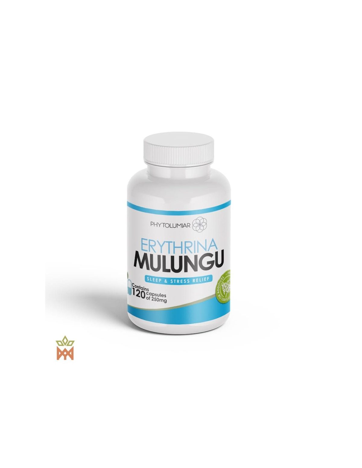 Capsules de mulungu (Erythrina mulungu) – flacon Phytolumiar, étiquette avant