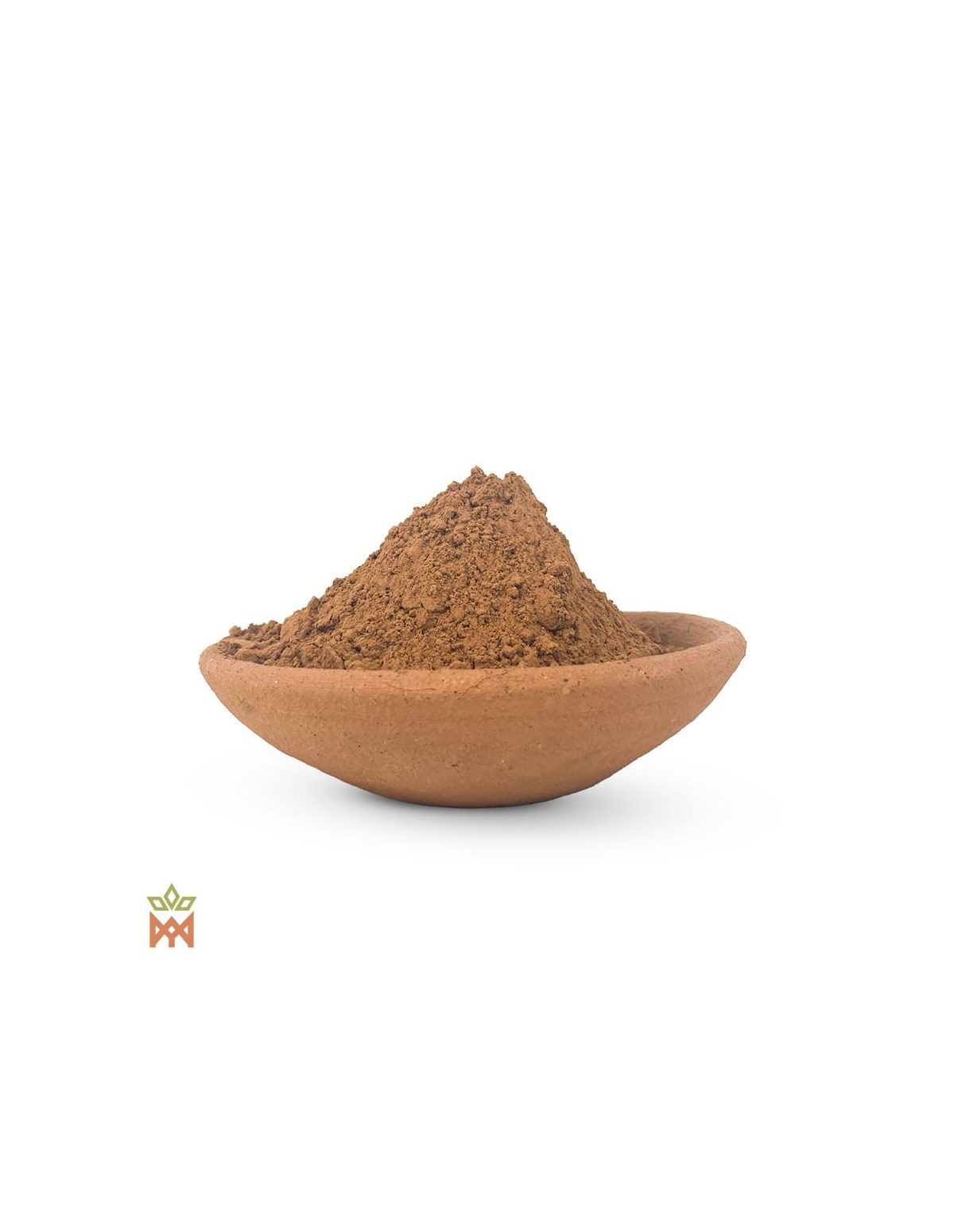 Cacao du Ghana – Fèves en poudre – poudre dans un bol en terre cuite