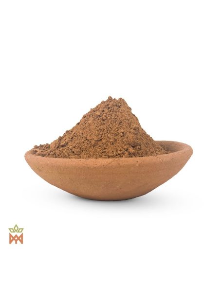 Cacao du Ghana – Fèves en poudre – poudre dans un bol en terre cuite