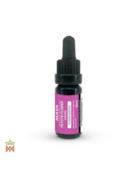 Essence florale de peyotl (hikuri) – flacon compte-gouttes Maya de 10 ml, étiquette rose