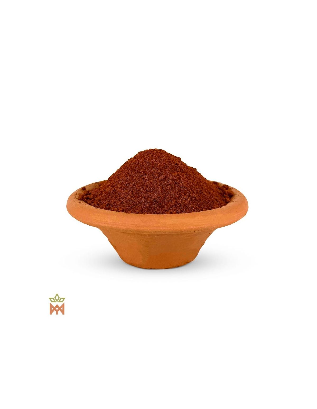 Huanarpo macho du Pérou – Bulbes en poudre, Jatropha macrantha – poudre brun rouge en coupelle